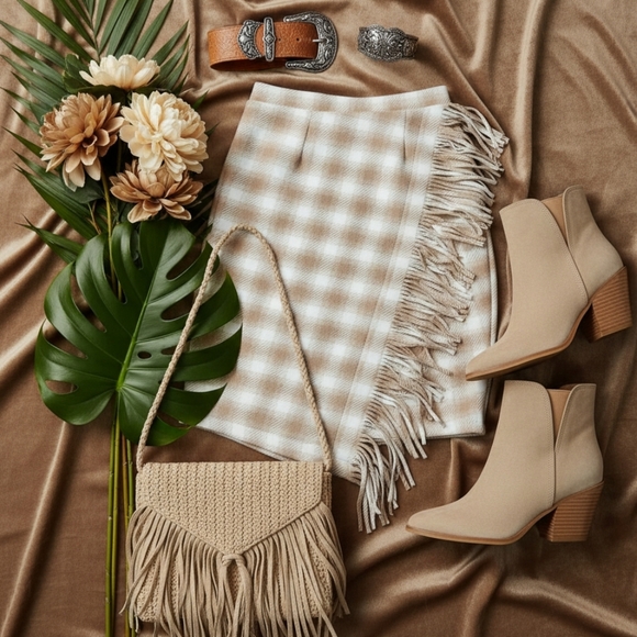 Time and Tru Dresses & Skirts - Fringe Skirt